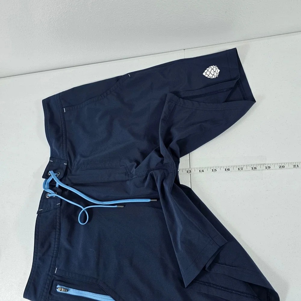 Stio Mens Rivet Board Shorts Navy Blue Size 36 x 7.5 SS24PV1 200131-410